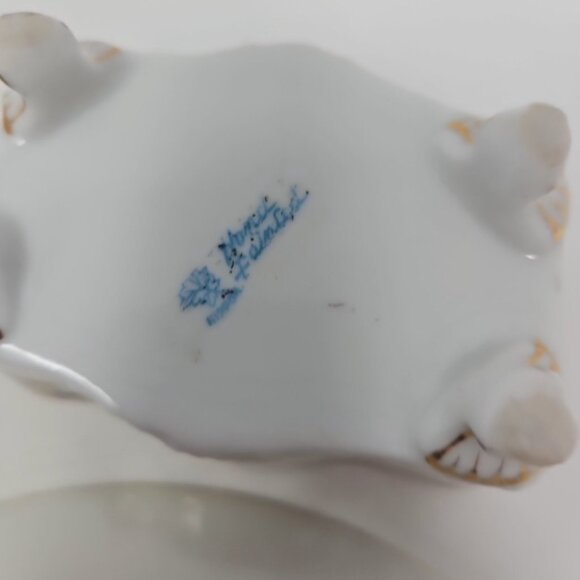 Lot 3 Antique Moriage Porcelain Nippon Wares Plate, Lidded Box & Bowl Japan - Picture 8 of 10